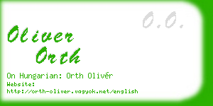 oliver orth business card